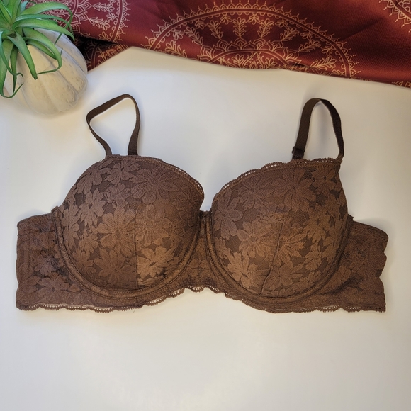 No Boundaries Bra Brown Lace Size 40C - Picture 1 of 7